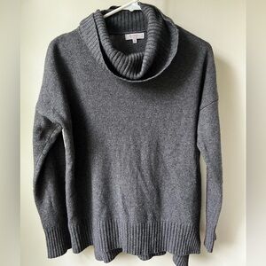 Bartolini charcoal Gray Cowl Neck Pullover Cashmere Wool Sweater Italy‎ M